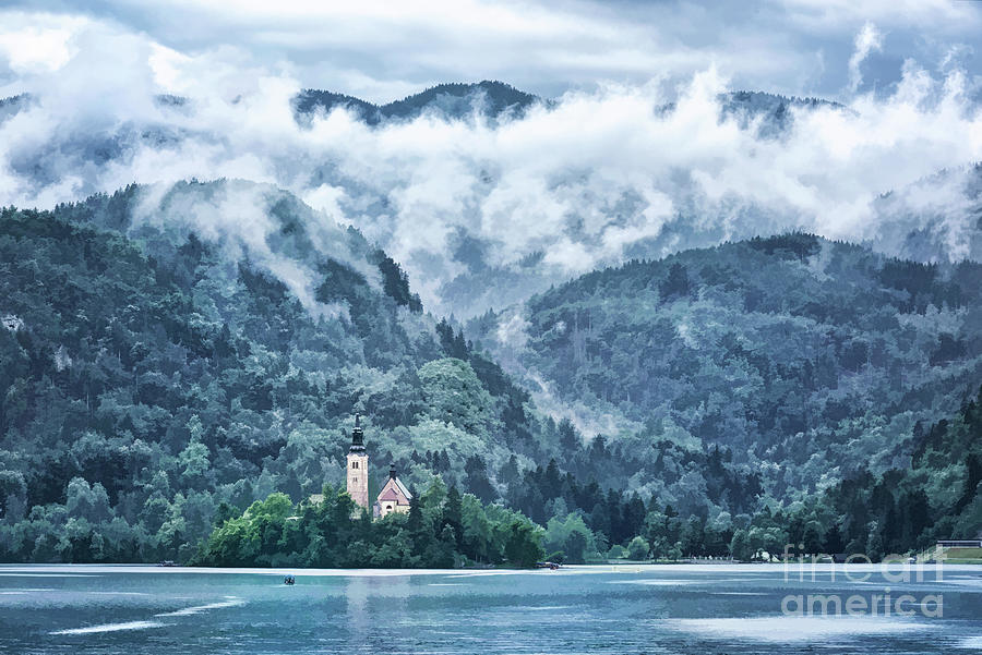 Lake Bled in Clouds Photograph by Norman Gabitzsch