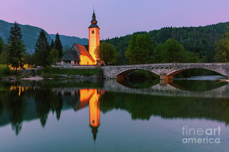 Lake Bohinj at twilight, Slovenia Photograph by Henk Meijer Photography