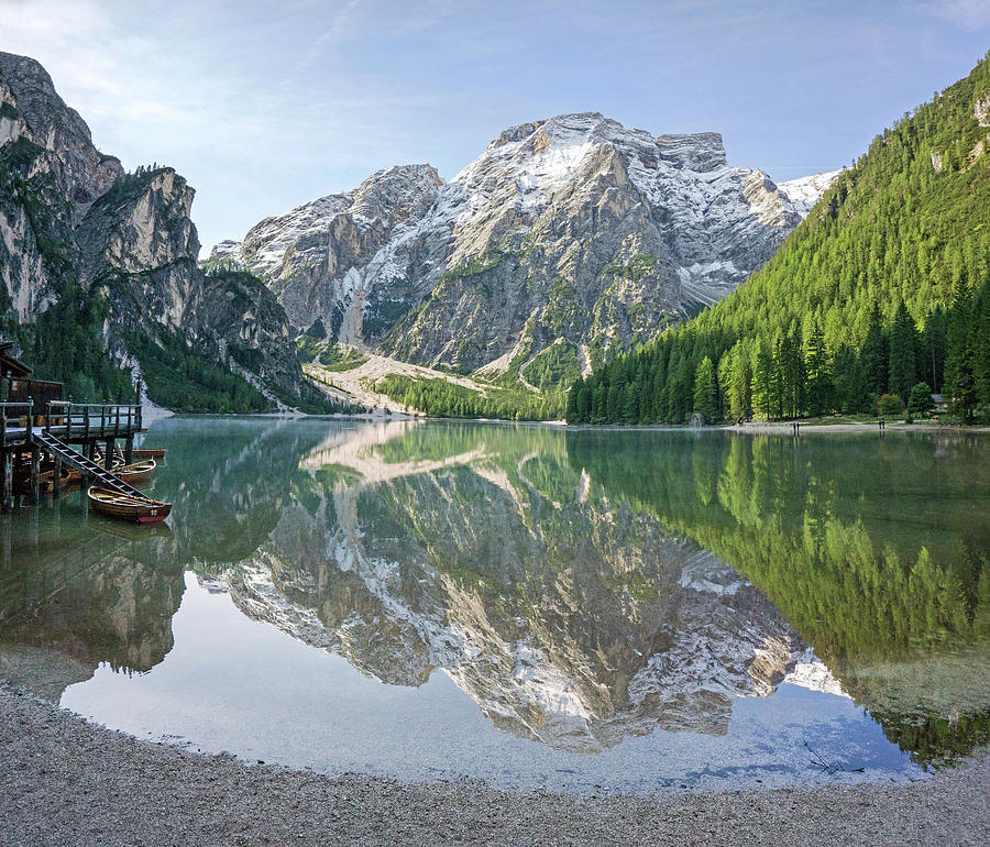 Lake Braies Photograph by Angie Schutt