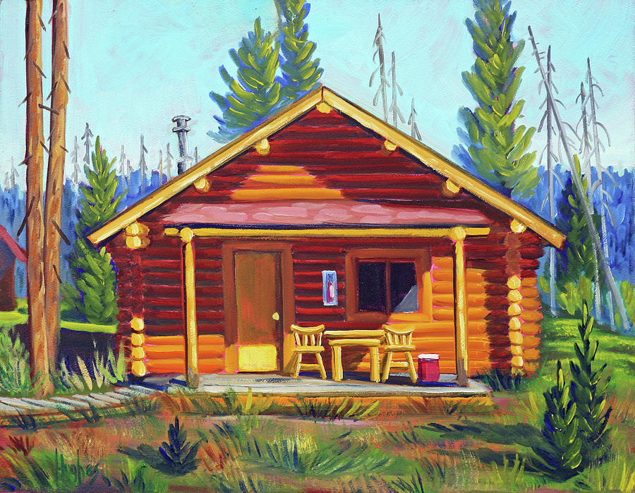 Lake Cabin Painting by Kevin Hughes