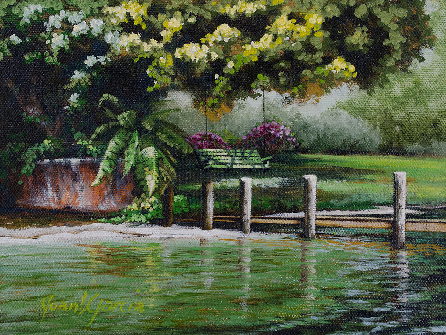 Lake Carroll Morning Painting by Joan Garcia
