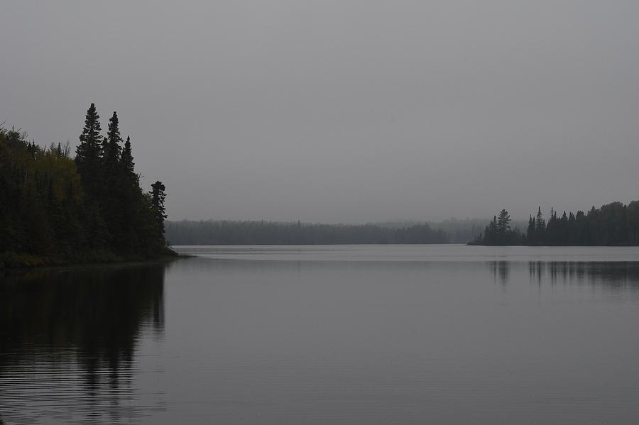 Lake Cascade in Fog Photograph by Hella Buchheim