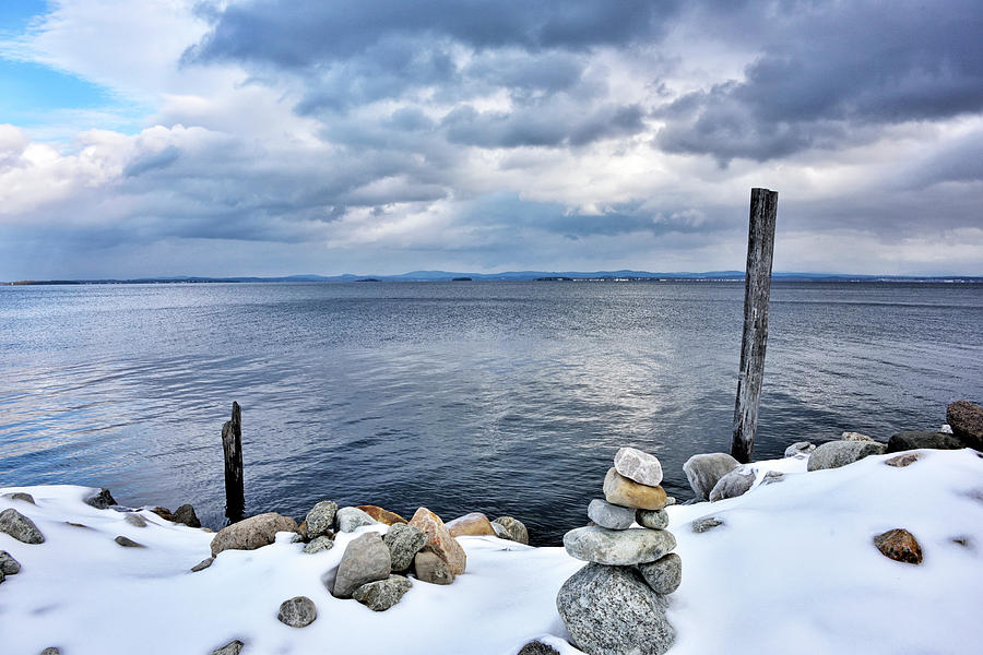 Lake Champlain during WInter Photograph by Brendan Reals