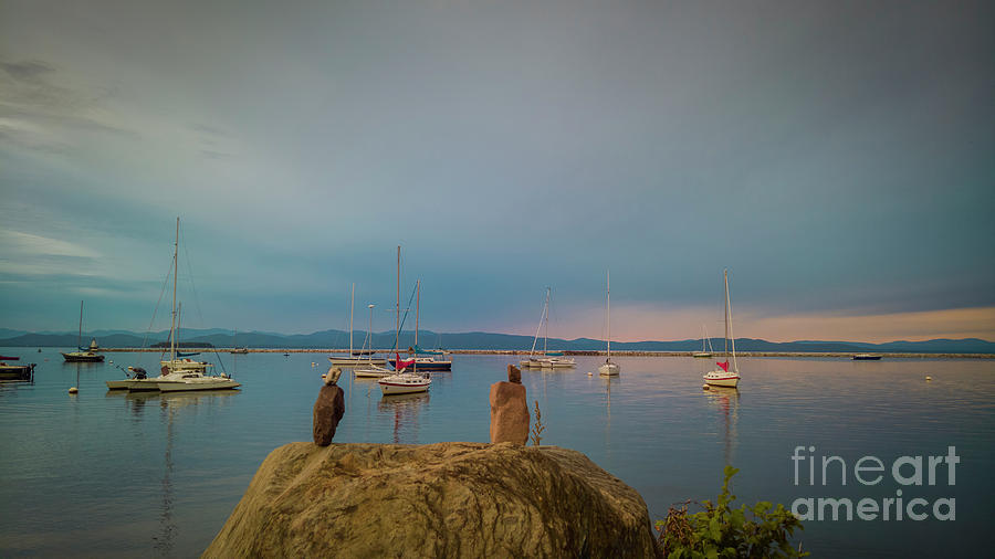 Lake Champlain in the evening  Photograph by Agnes Caruso