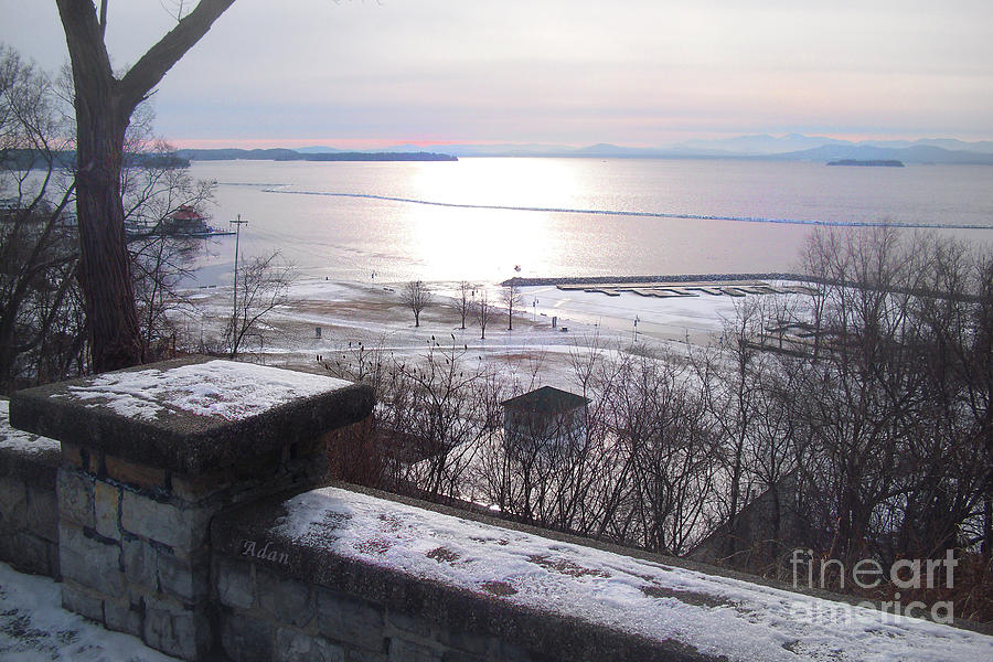 Lake Champlain South from Battery Park Wall Photograph by Felipe Adan Lerma