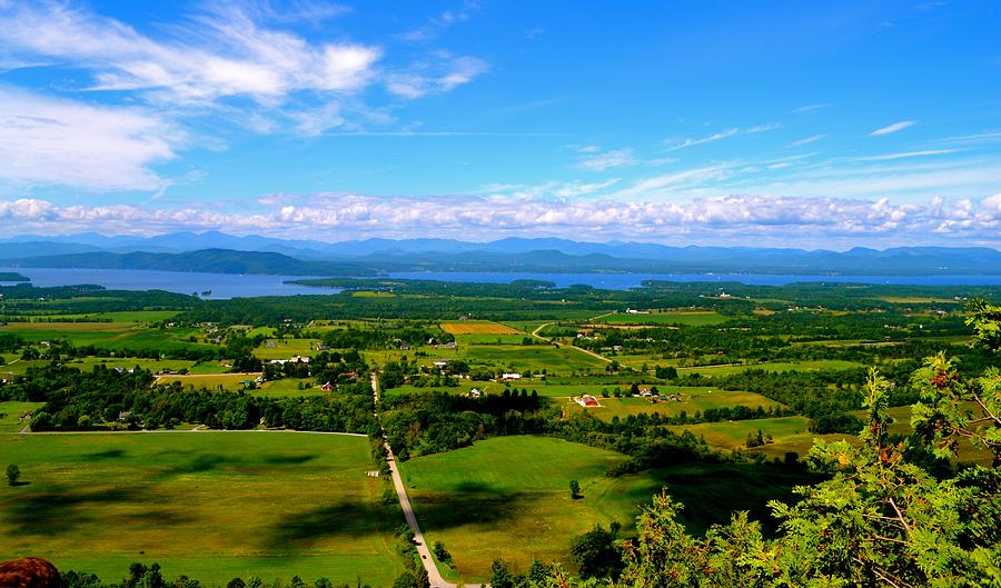 Lake Champlain View from Mt. Phillo in vermont Photograph by Monika Salvan