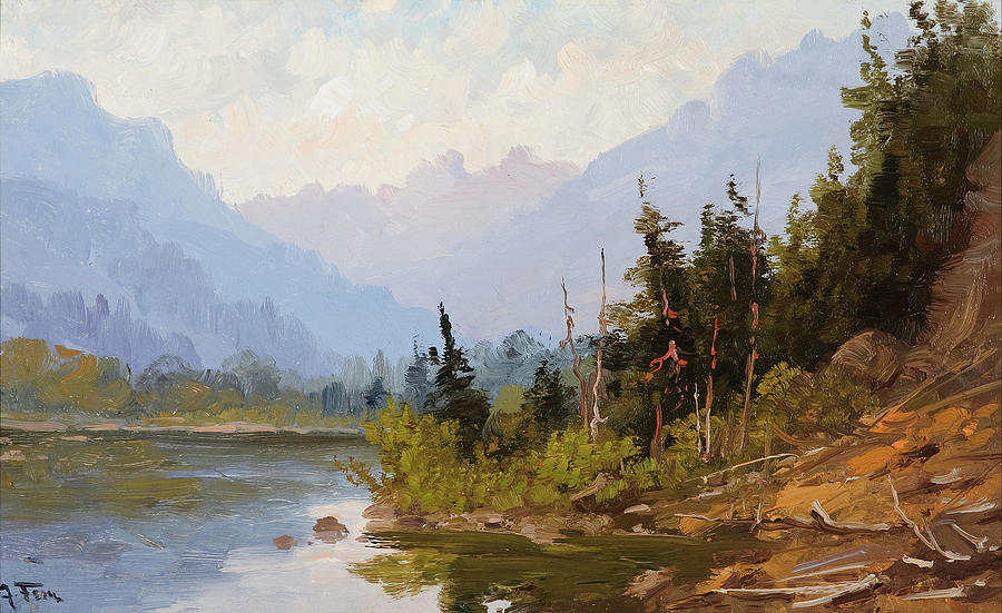 Lake Chelan Painting by John Fery
