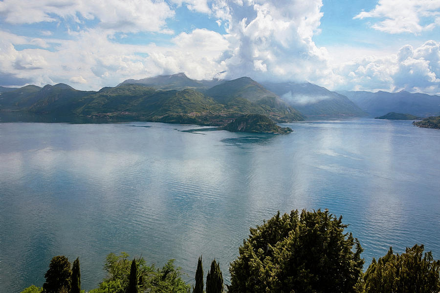 Mountain Photograph - Lake Como From Above Varenna Italy IV by Joan Carroll