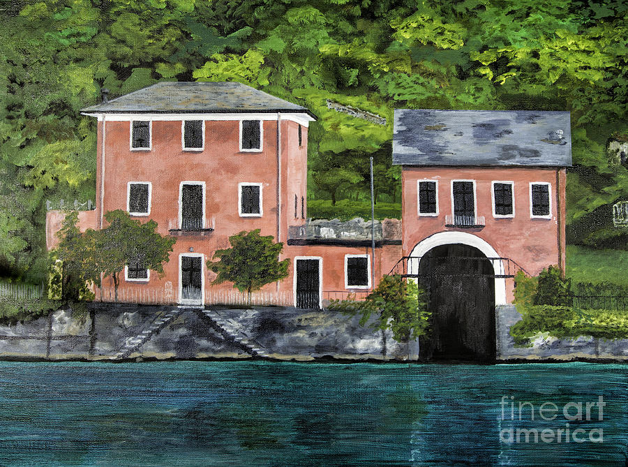 Lake Como Home Painting by Timothy Hacker