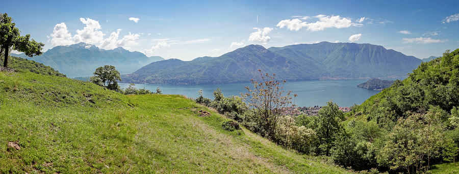 Mountain Photograph - Lake Como Italy Panorama by Joan Carroll