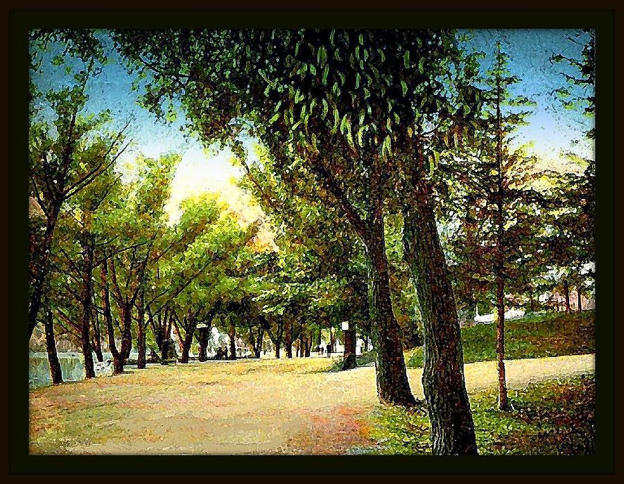 Lake Drive, Eldridge Park, Elmira N Y, 1905 Mixed Media by Dwight GOSS ...