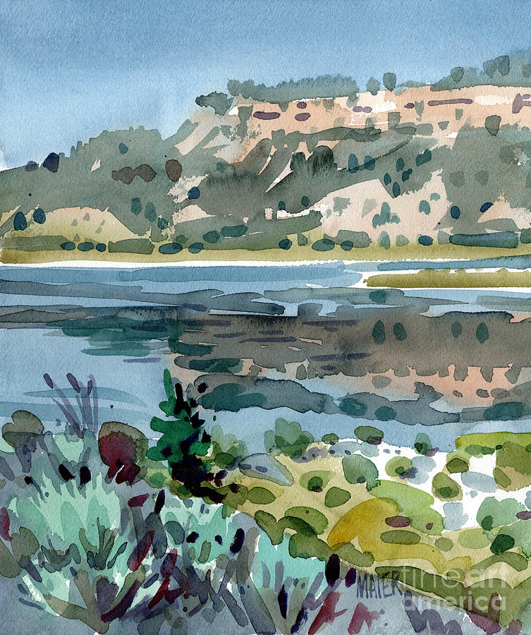 Lake El Vado Painting by Donald Maier