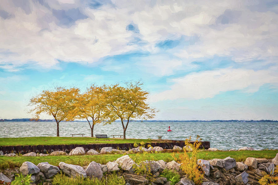 Fall Photograph - Lake Erie Musings by John M Bailey