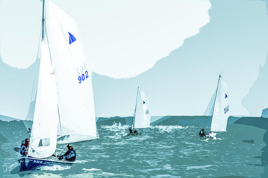 Lake Erie Racing Photograph by Michael Arend