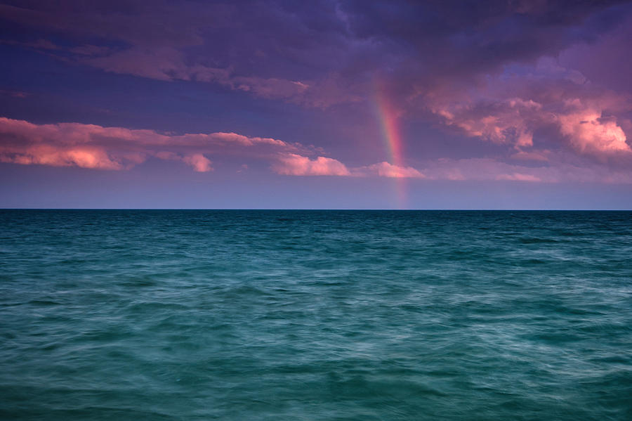 Sunset Photograph - Lake Erie Rainbow by Cale Best