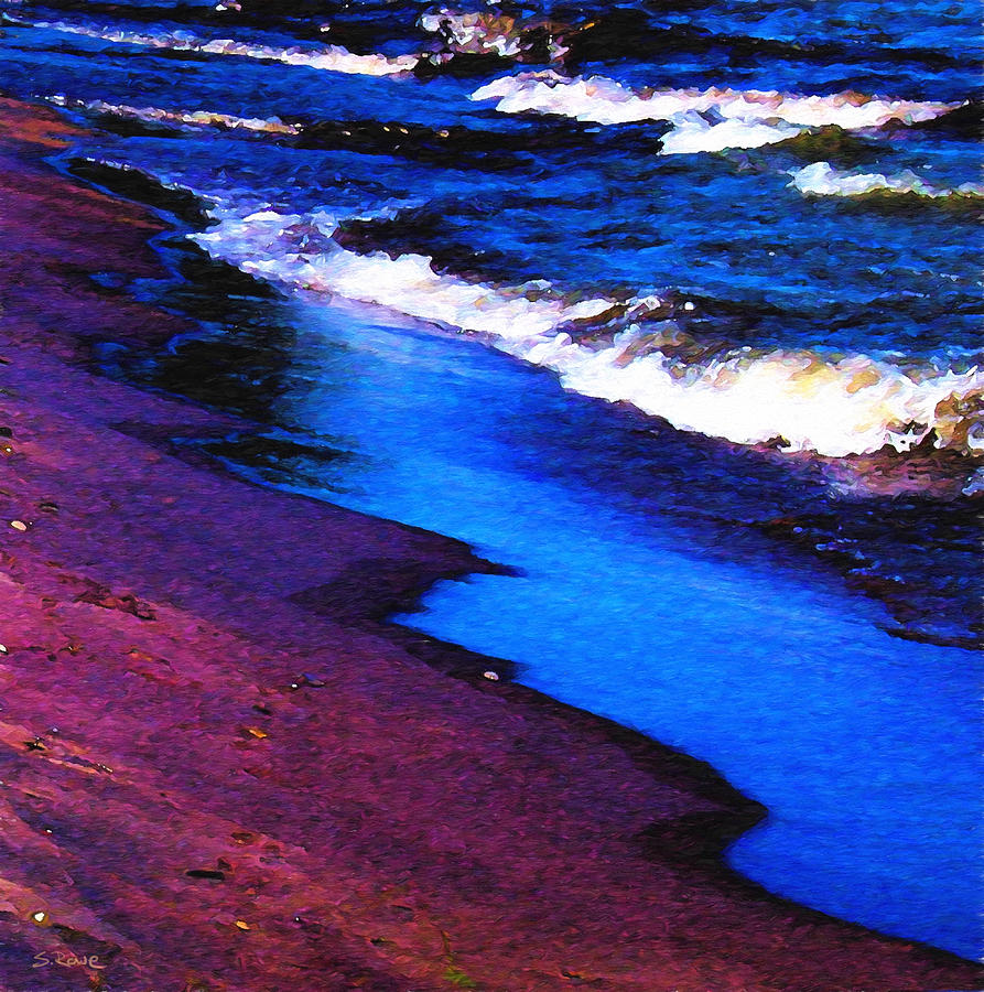 Lake Erie Shore Abstract Photograph by Shawna Rowe