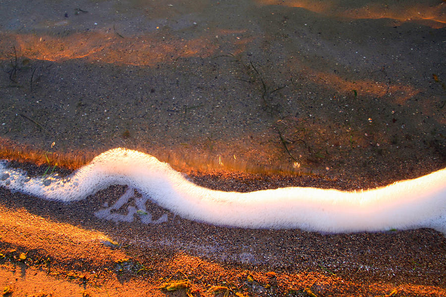 Lake Foam Abstract Photograph by Bonnie Follett