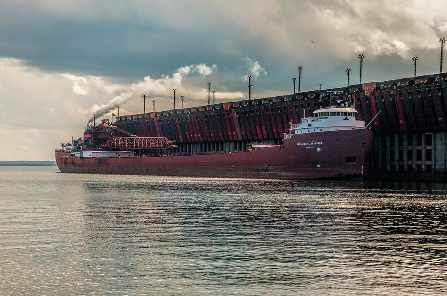 Transportation Photograph - Lake Freighter - Honorable James L Oberstar by Phyllis Taylor