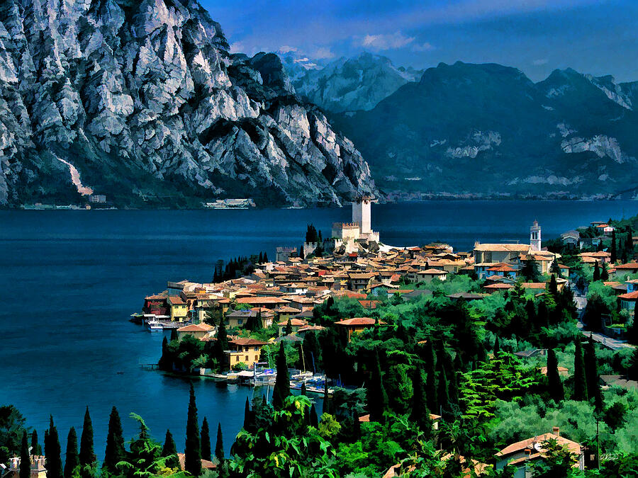 Lake Garda Painting by Dean Wittle