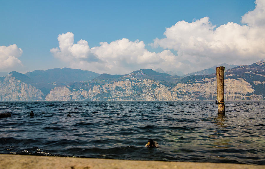 Lake Garda post Photograph by Ed James