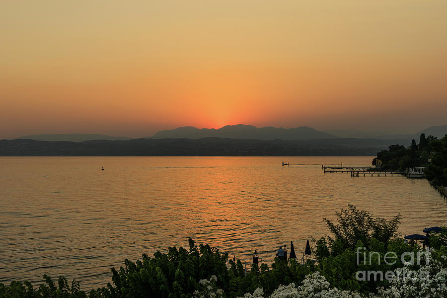 Lake Garda Sunset Photograph by Ann Garrett