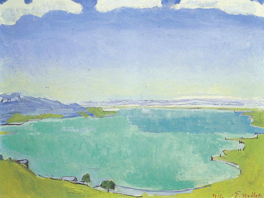 Ferdinand Hodler Painting - Lake Geneva from the Caux by Ferdinand Hodler