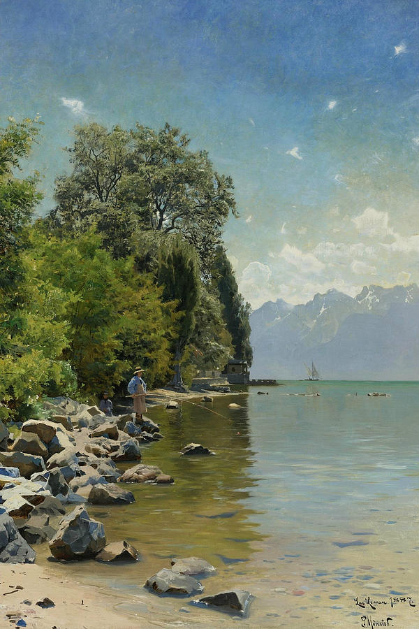 Lake Geneva Painting by Peder Monsted