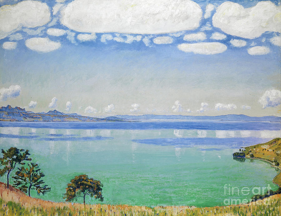 Lake Geneva, Seen from Chexbres Painting by Ferdinand Hodler