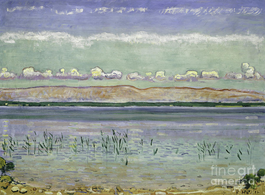 Lake Geneva with Jura Hills, 1911 Painting by Ferdinand Hodler