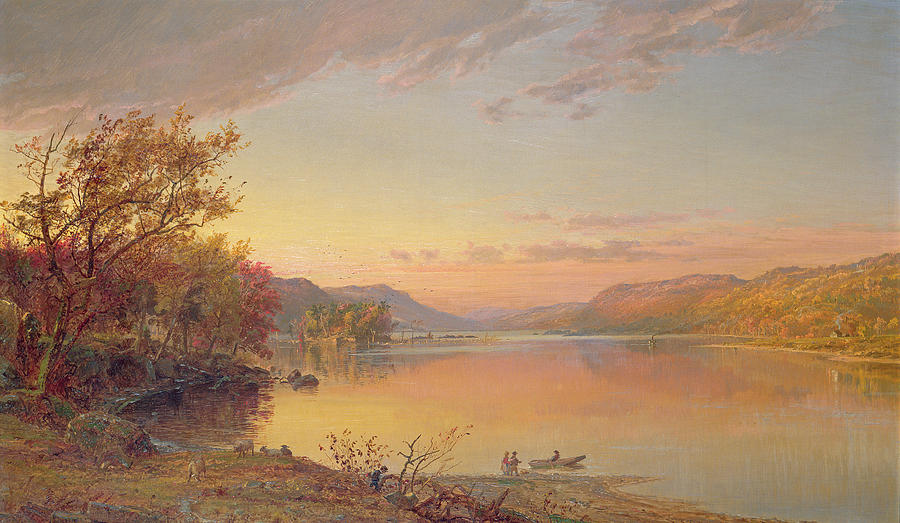 Lake George  NY Painting by Jasper Francis Cropsey