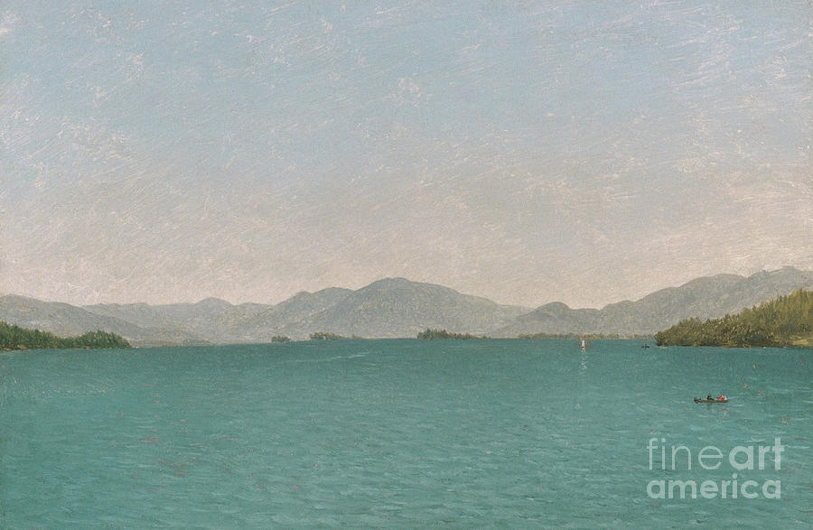 John Frederick Kensett Painting - Lake George, Free Study, 1872 by John Frederick Kensett