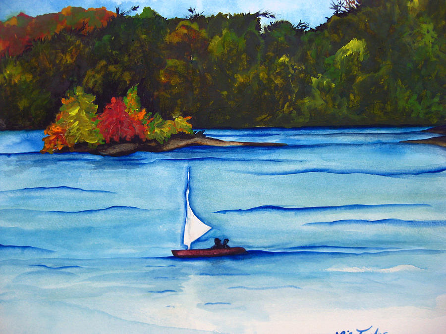 Lake Glenville  SOLD Painting by Lil Taylor