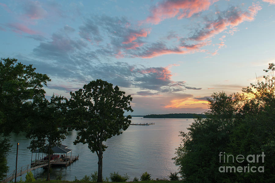 Lake Hartwell Sunset Still Waters Photograph by Dale Powell