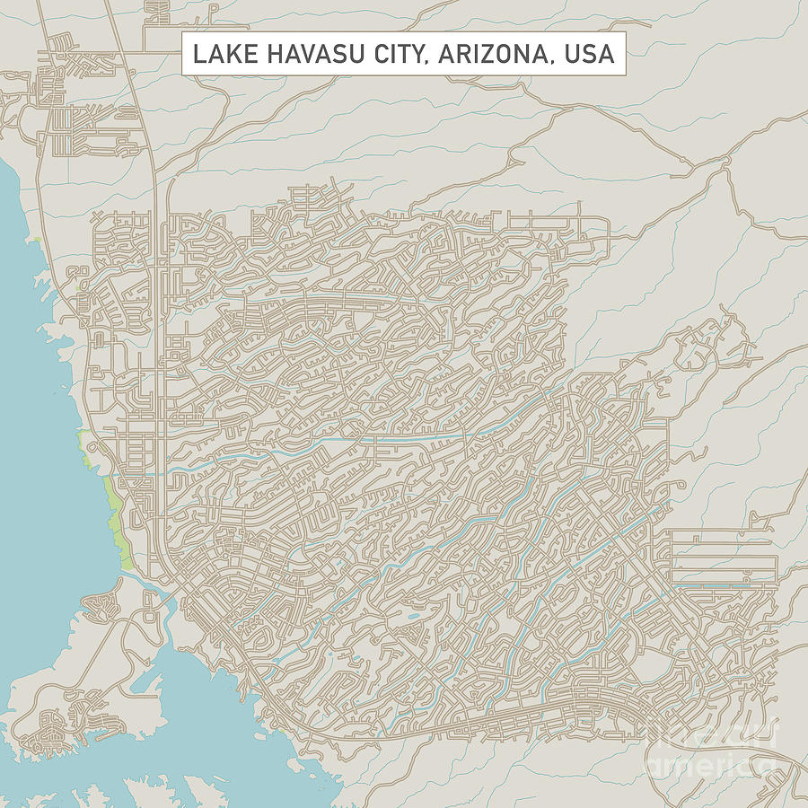 Lake Havasu City Arizona US City Street Map Digital Art By Frank   Lake Havasu City Arizona Us City Street Map Frank Ramspott 