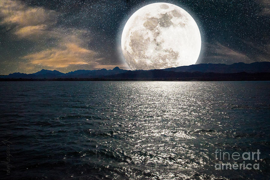 Lake Havasu Moon Photograph by Margaux Dreamaginations