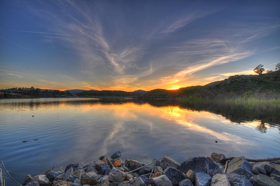 Lake Hodges Sunset Photograph by Kelly Wade