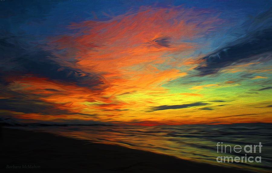 Sunset Photograph - Lake Huron Sundown by Barbara McMahon