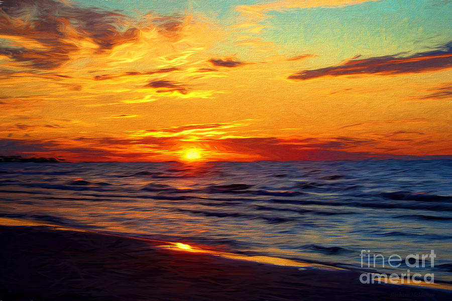 Sunset Photograph - Lake Huron Sunset by Barbara McMahon