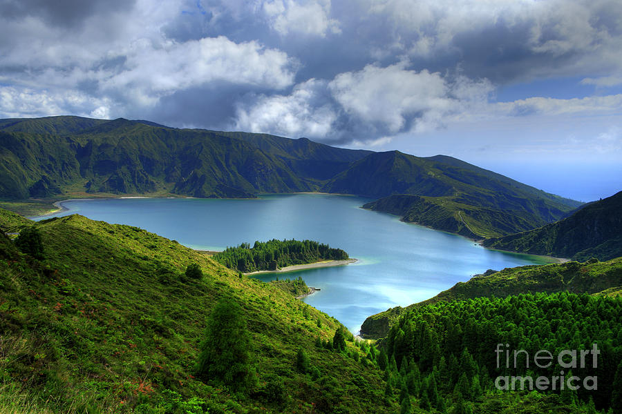 Paradise Photograph - Lake in the Azores by Gaspar Avila