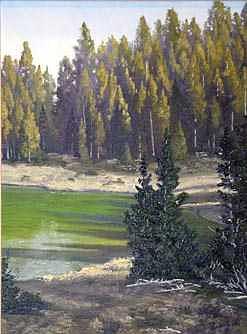 Lake in the Bridgers Painting by Scott Robertson Lake in the Bridgers Painting by Scott Robertson