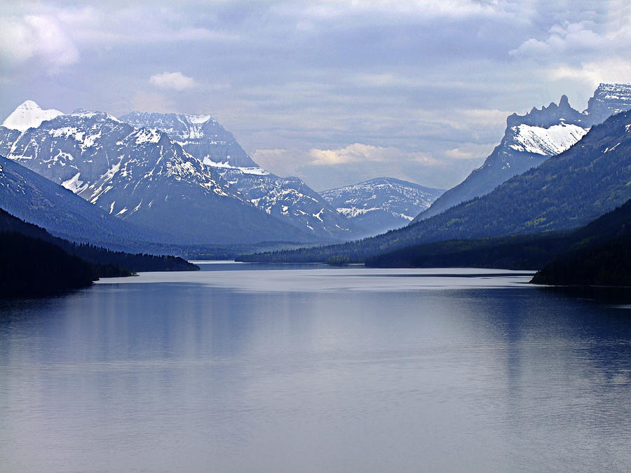 Waterton Lakes National Park Photograph - Lake in the Mountains by George Cousins