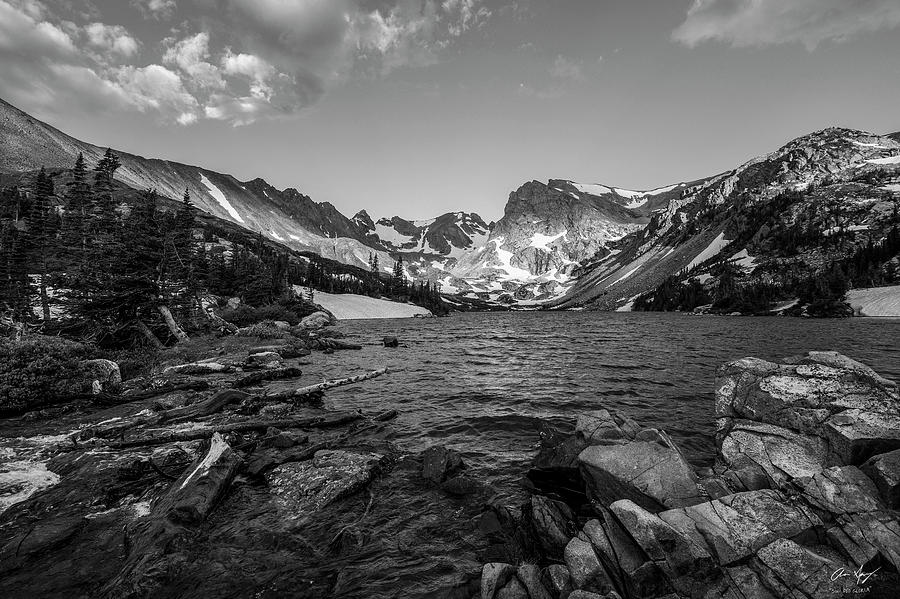 Lake Isabelle Black and White Photograph by Aaron Spong