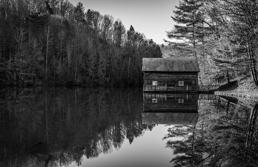 Lake Julia Boathouse in Dupont Forest Photograph by Donnie Whitaker