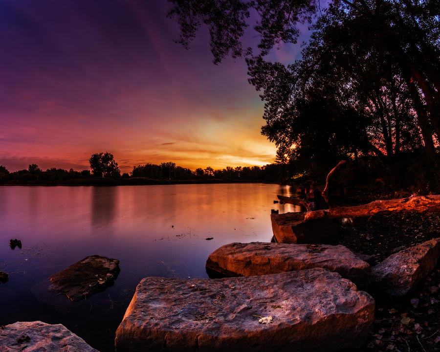 Lake Kirsty Twilight Photograph by Chris Bordeleau