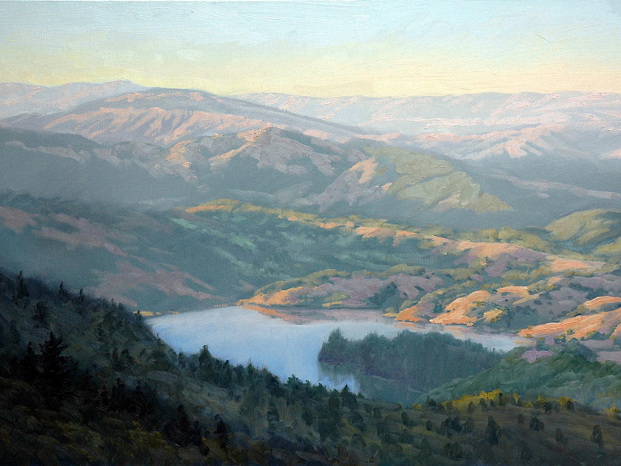 Landscape Painting - Lake Lagunitas by Armand Cabrera