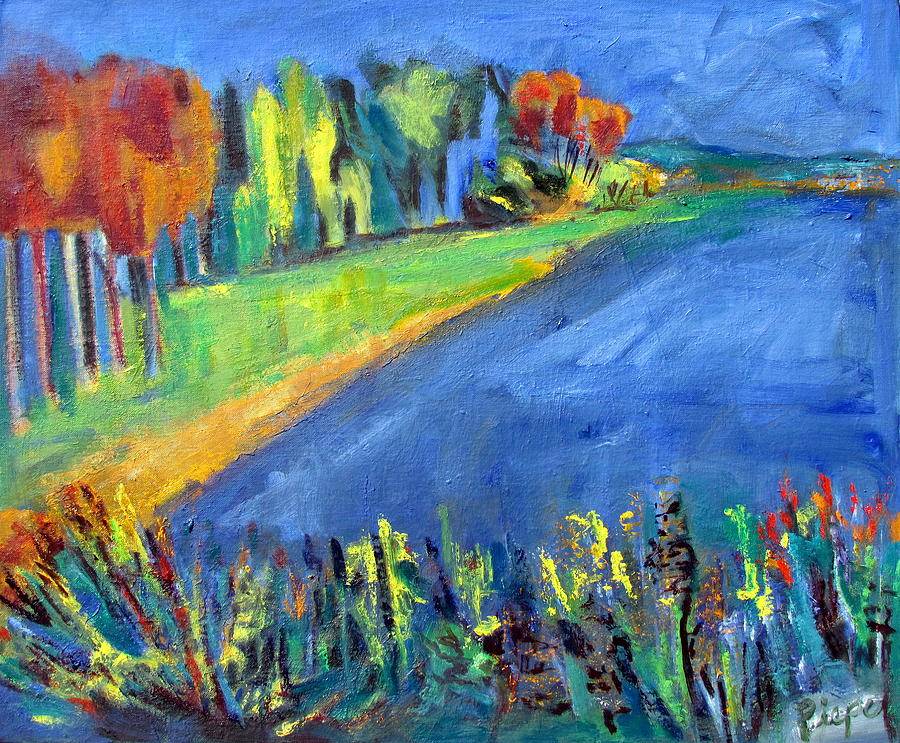 Lake Landscape Painting by Betty Pieper