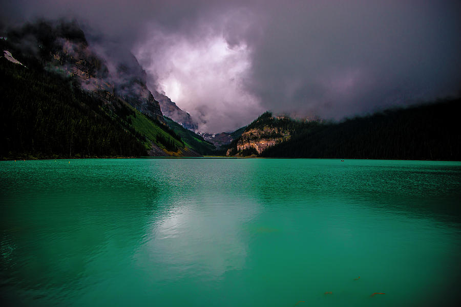Lake Louise before Storm Photograph by Patrick Boening