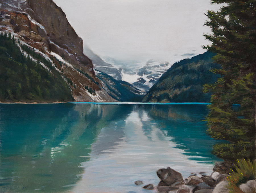 Landscape Pastel - Lake Louise by Christopher Reid