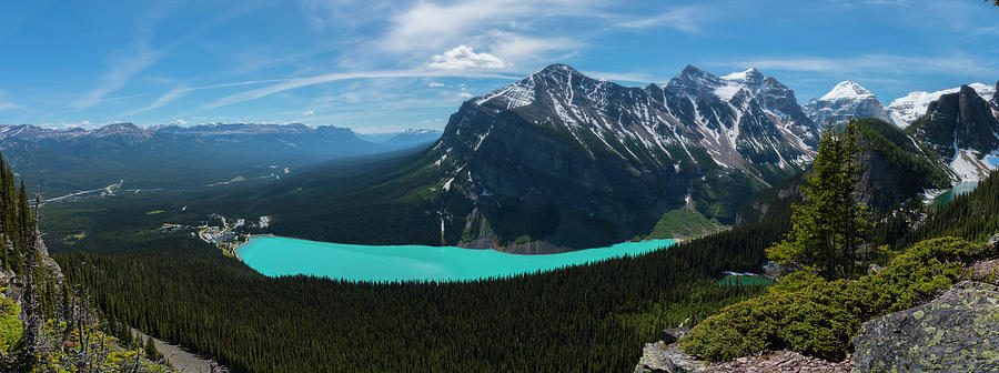 Lake Louise From Little Beehive Overlook Photograph by Owen Weber