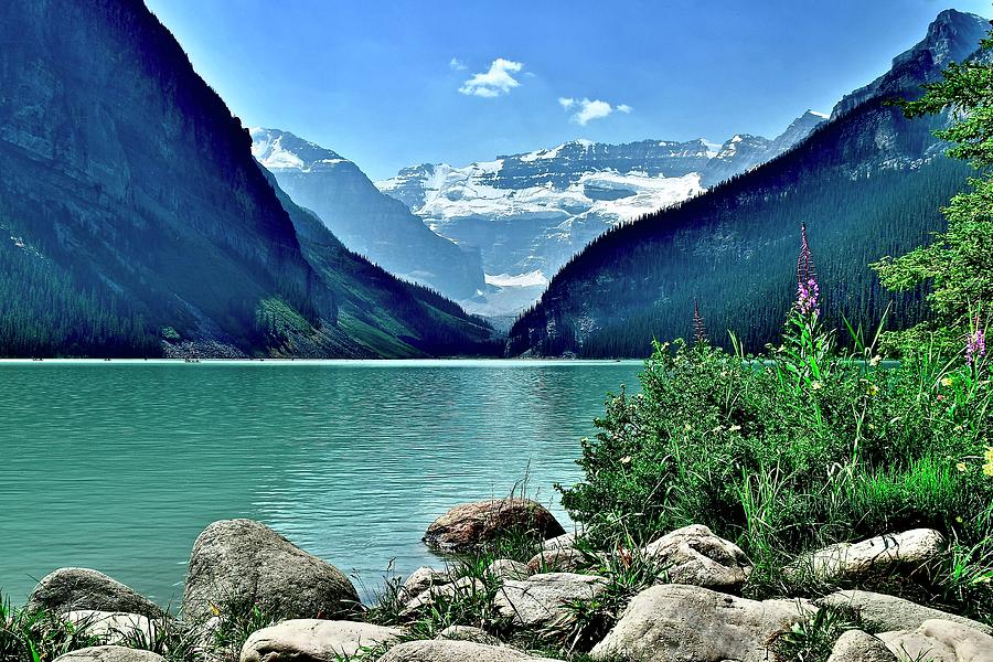 Lake Louise from the Shore Photograph by Frozen in Time Fine Art Photography